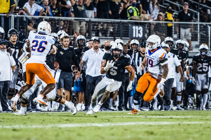 UCF's rushing attack begins with the powerful Isaiah Bowser.